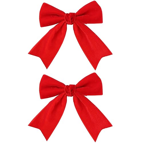 Lazos de terciopelo rojo de 4 pulgadas, lindos lazos de San Valentín, para la escuela, Navidad, Año Nuevo, pasadores de cocodrilo, accesorio de