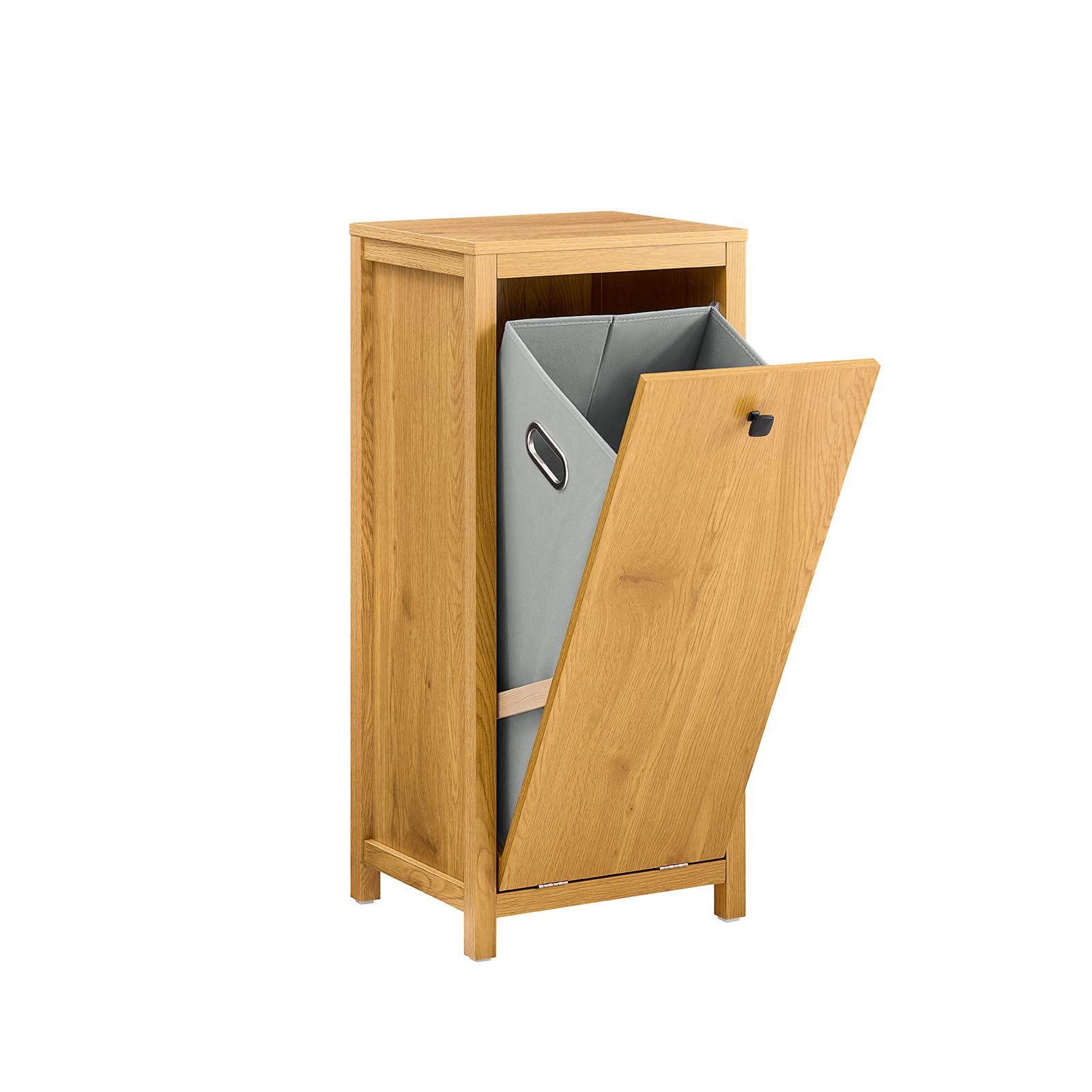 Generisch Wäscheschrank mit Korb in Naturfarbe – Platzsparender Bad-Organizer für kleine Badezimmer, 40 x 35 x 90 cm, modernes Design, ideal für die Haushaltsorganisation
