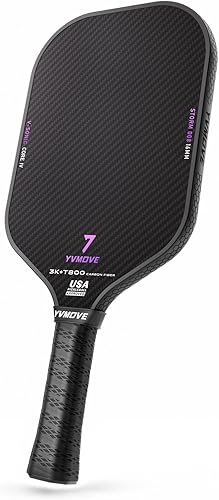 T800 Carbon Fiber Pickleball Paddle with 16mm V-Sonic IV Dynamic Core, Premium Pickle Ball Racket with Enhanced Power & Ultimate Spin, USAPA