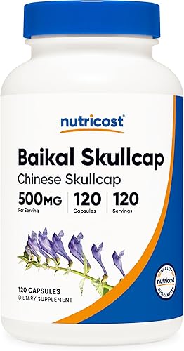 Nutricost Baikal Skullcap 500 mg, 120 cápsulas vegetarianas - Sin OMG, sin gluten