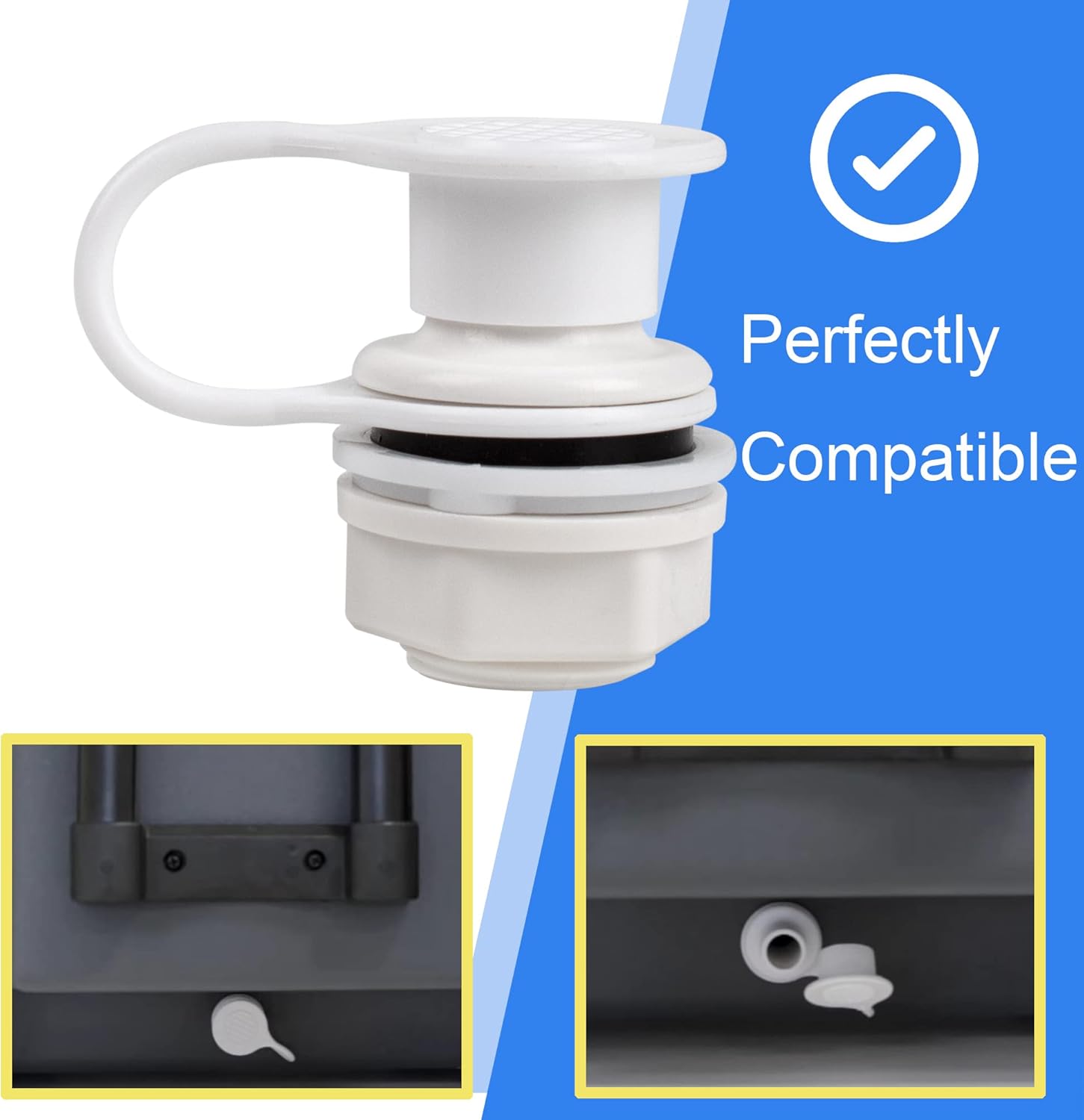 Buy HQAPR Coolers Replacement Drain Plug for Igloo Cooler, TripleSnap