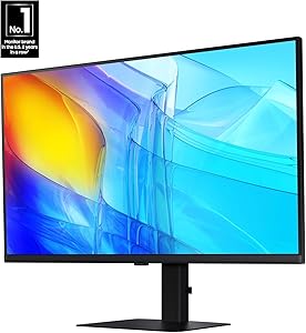SAMSUNG 27" ViewFinity S8 (S80D) Series 4K UHD High Resolution Computer Monitor, HDR10, Multiple Ports w/ HDMI, DisplayPort, USB-A, Height Adjustable Stand, LS27D806EANXGO, 2024, 3Yr Warranty