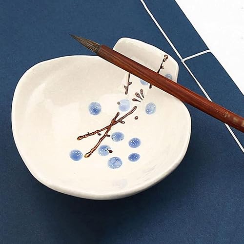 Miniatura 6 de luckxuan Dipping Bowls Ceramic Plum Blossom Sauce Dish Sushi Dipping Bowls Appetizer Plates Porcelain Serving Dish Seasoning Dishes (Set of 4)