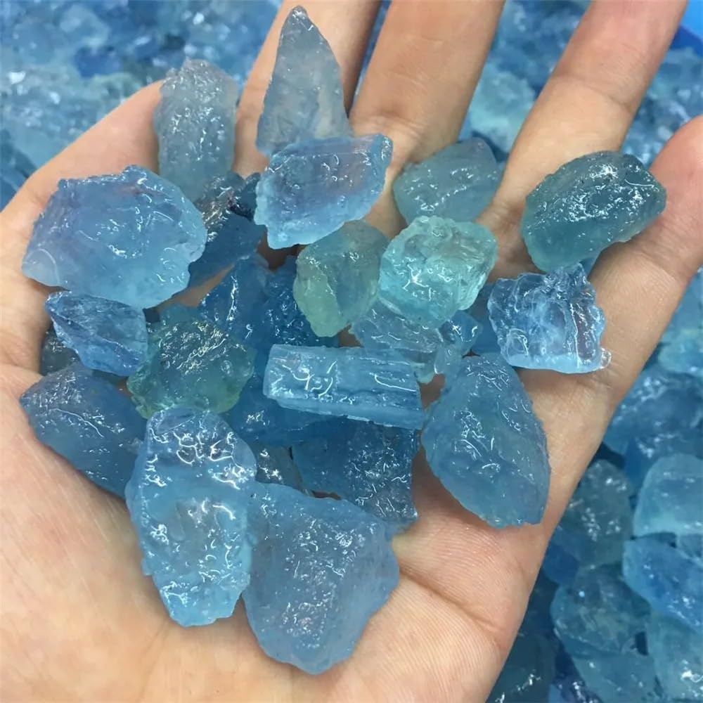MDBJTCYZN Stone Aquamarine Raw Crystal Quartz Rock Collectible Rough Gemstone Home Room Decoration(30g)