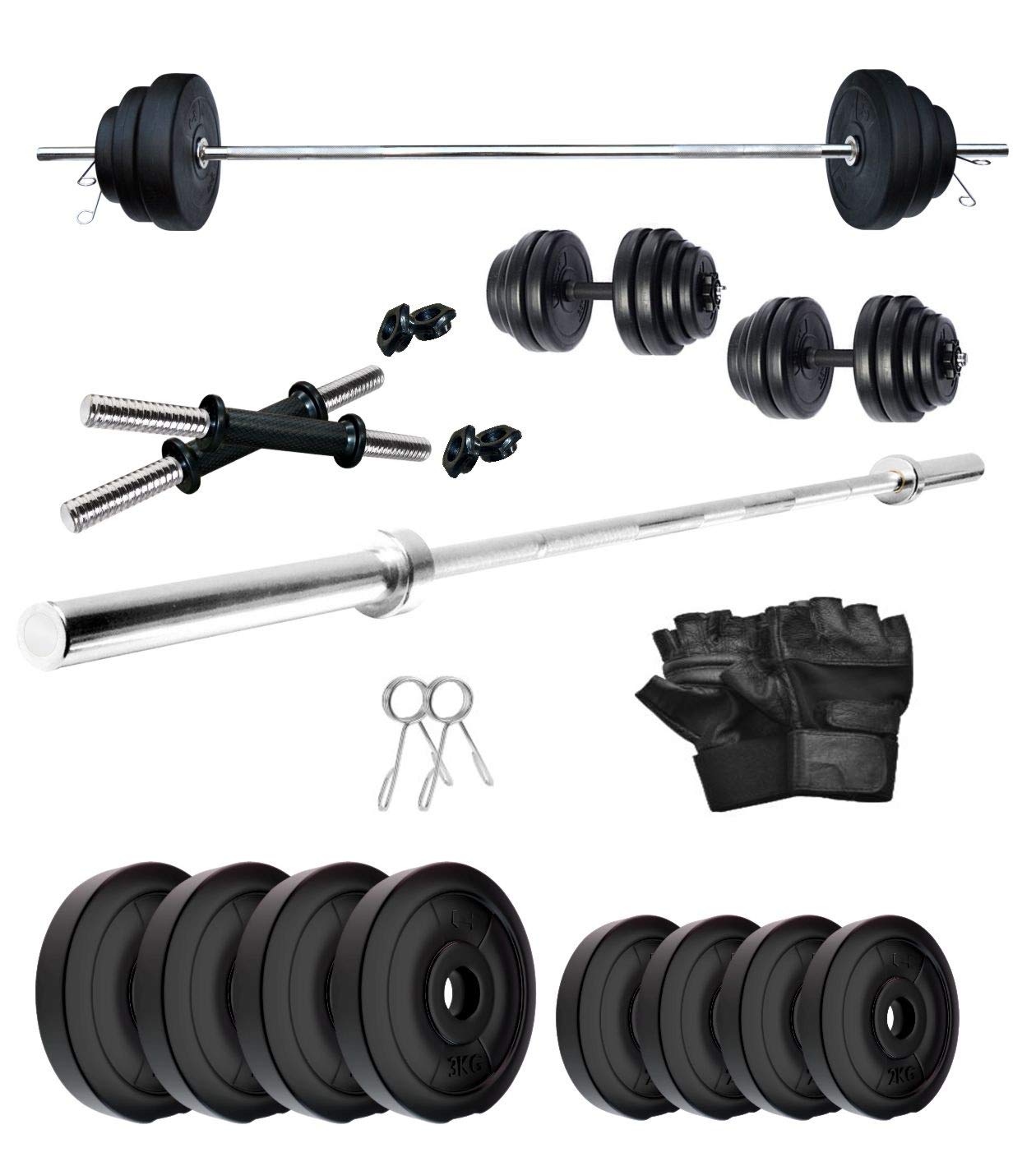 FITMAX PVC 16KG COMBO HOME GYM SET WITH ONE 4 FT PLAIN AND ONE PAIR DUMBBELL RODS COMES WITH GYM GLOVES (B07WVF4FN5) Amazon Price History, Amazon Price Tracker