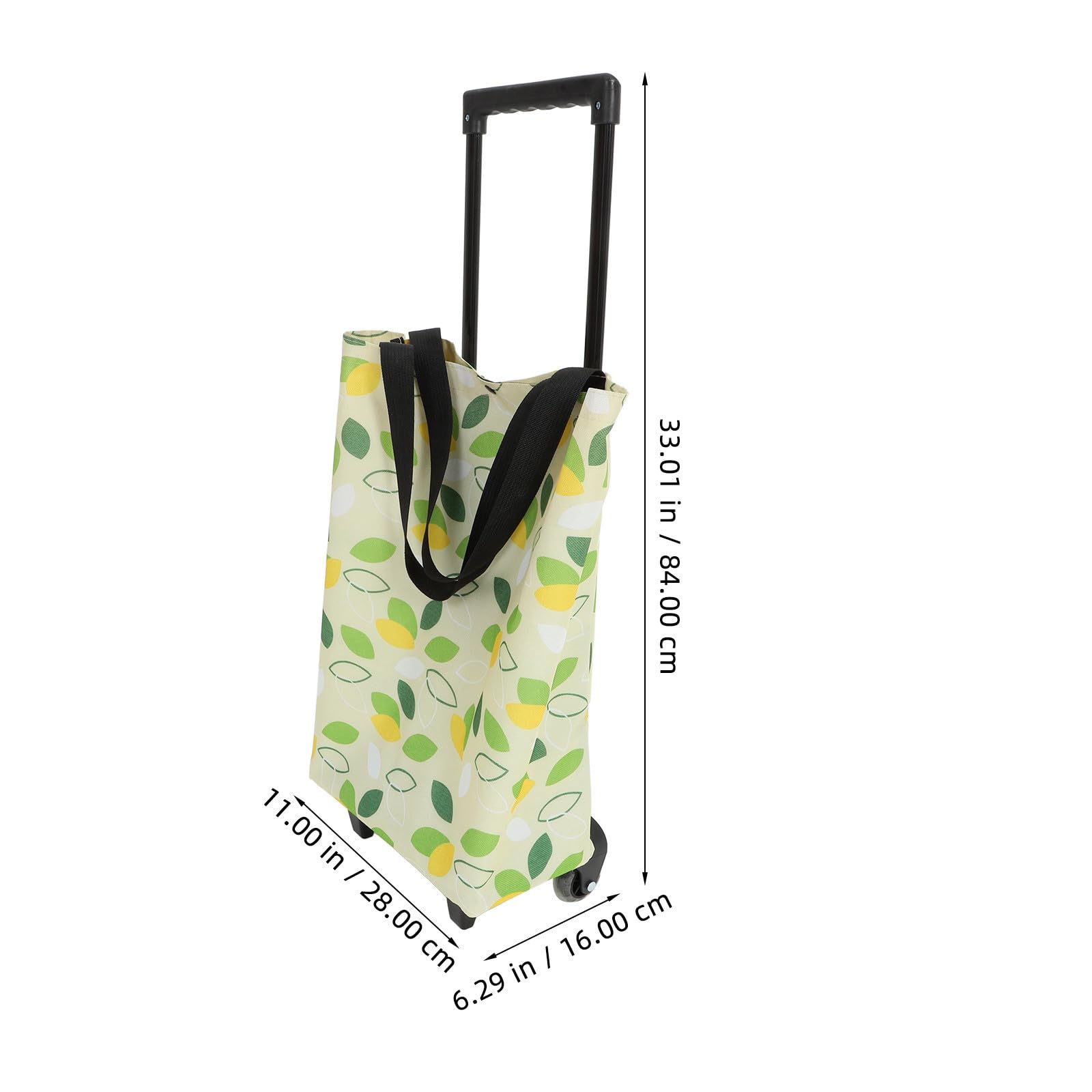 Carrello della Spesa Borsa per Spesa Leggera Oxford con Ruote Pieghevole e Manico Telescopico per Supermercato e Viaggi