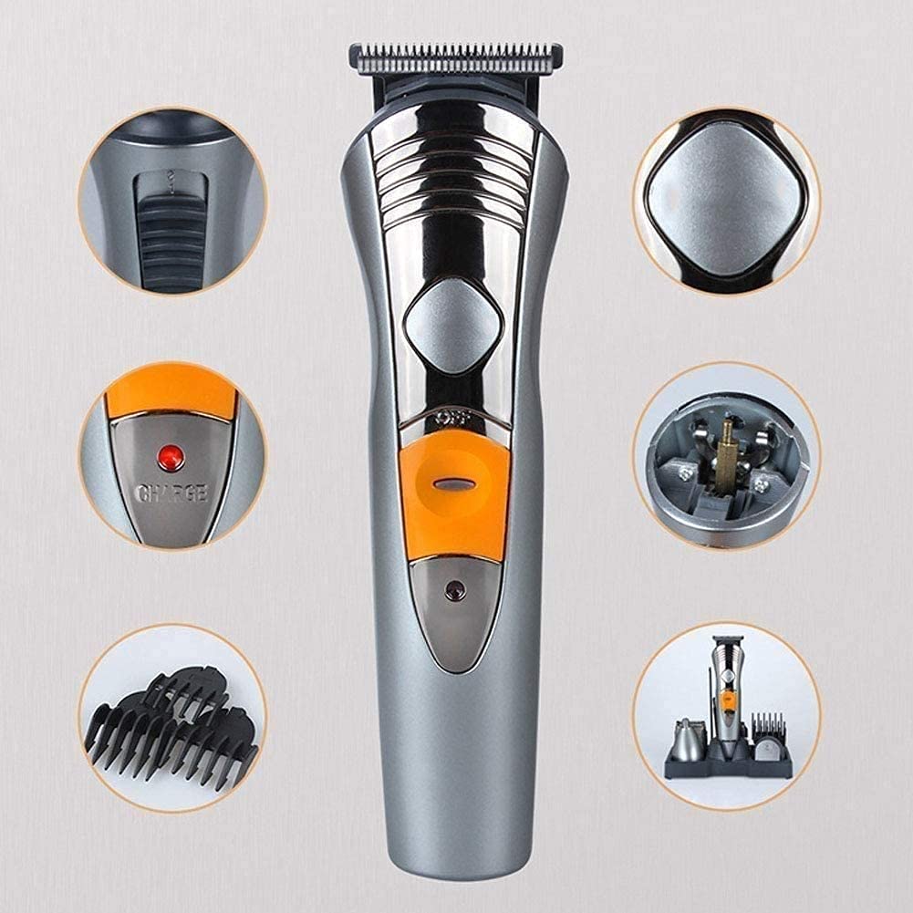 Clippers per Capelli per Uomo Kit di Taglio per Capelli Professionale Trimmer Senza Fili, 3 pettini Guida per barbieri e stilisti