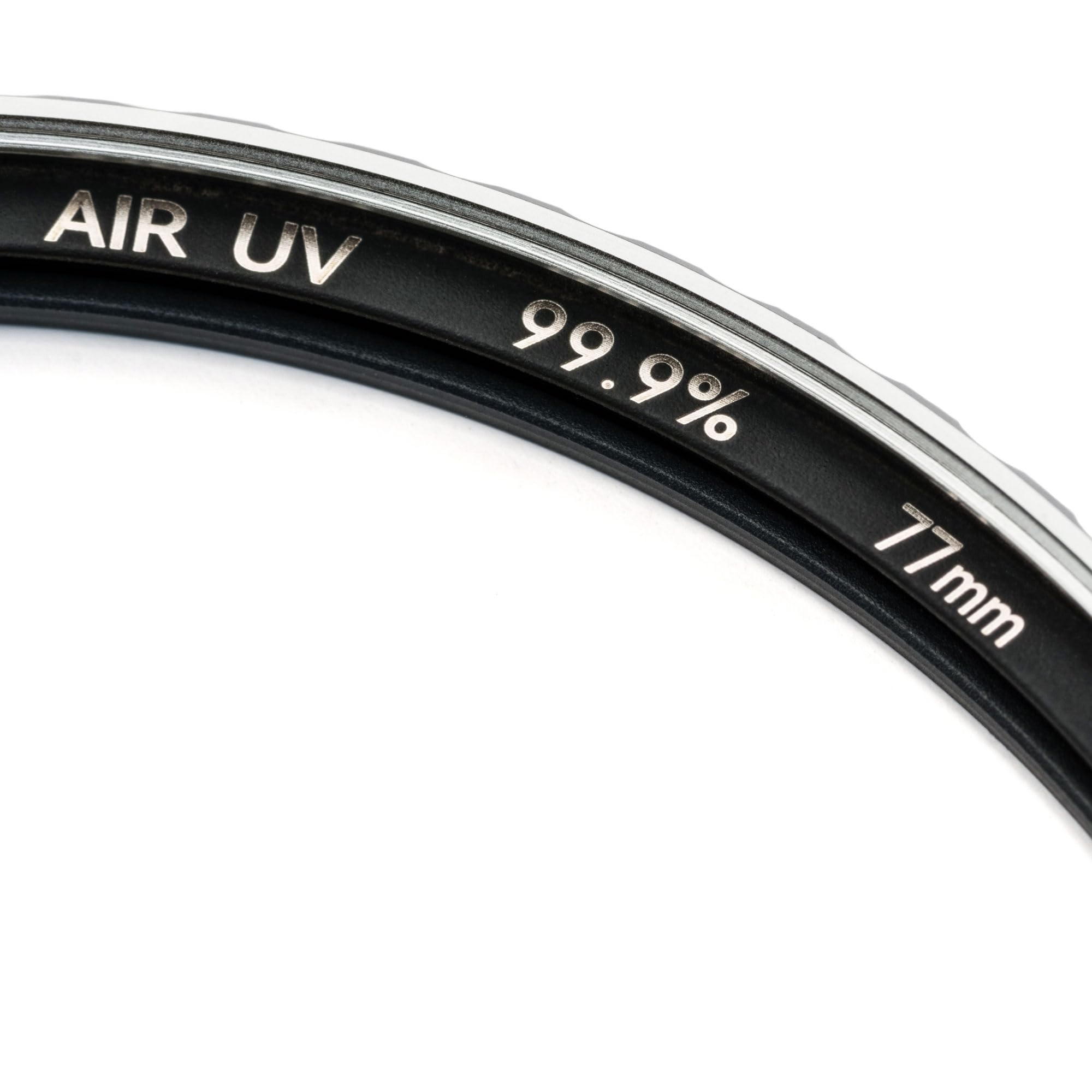 NiSi Filtro Air UV 395nm per obiettivi da 77mm – Trasmissione del 99,9%, rivestimento ULRC a 48 strati per resistenza a graffi, macchie, acqua e olio, e riflettività 0,1%