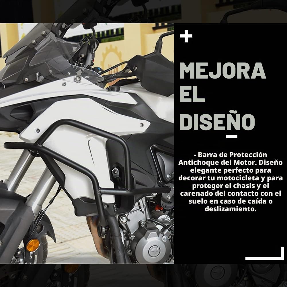 Protector de Motor de Carretera para Motocicleta, Barra de Choque Superior Parachoques Marco contra caídas Compatible con TRK502 TRK 502X BJ500GS (17-20)
