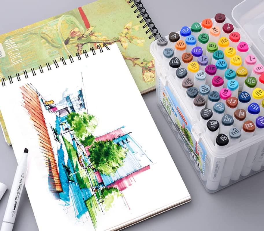 Image of Crackles Dual Tip Twin Head Marker Pen Set With Different Color For Kids & Adults For Sketching