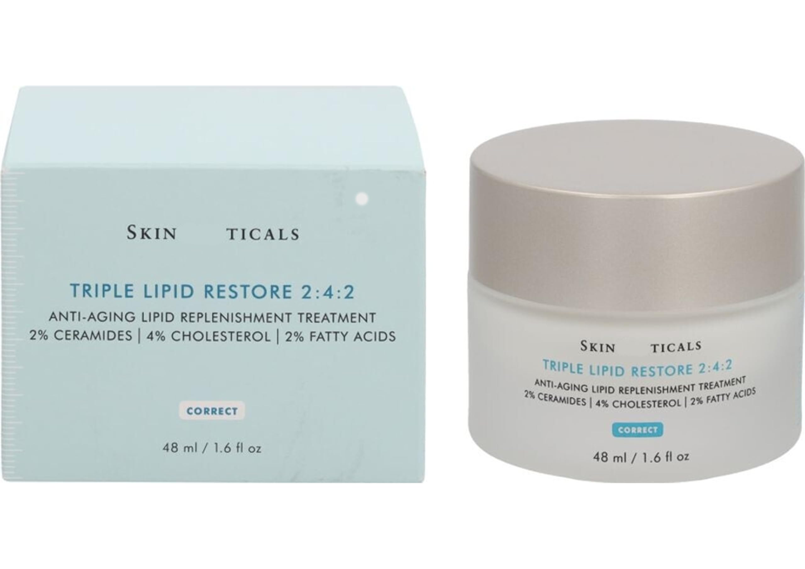 Skinticals Triple Lipid Restore 2:4:2 Creme 48ml Anti Aging Gesichtscreme mit Ceramiden Cholesterin Fettsäuren Feuchtigkeitspflege für trockene reife Haut Frauen Männer