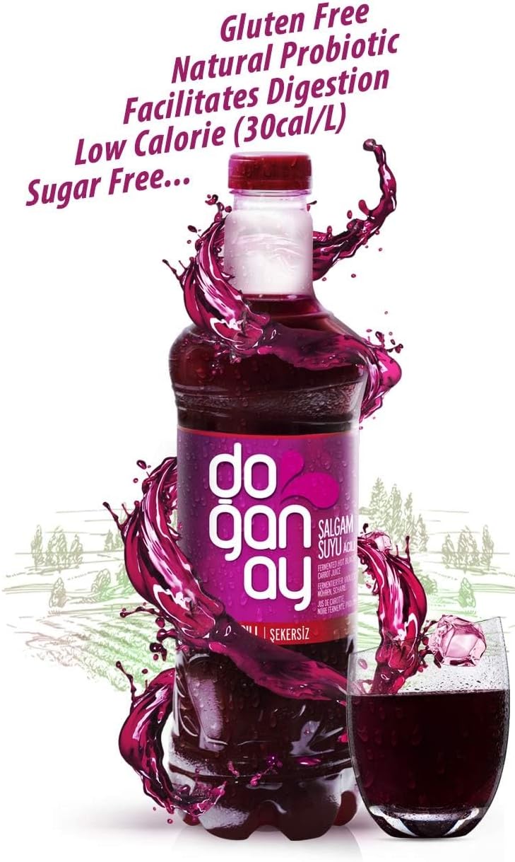 Doganay Hot Fermented Black Carrot Juice Salgam 300 ML ( 6 Pack )