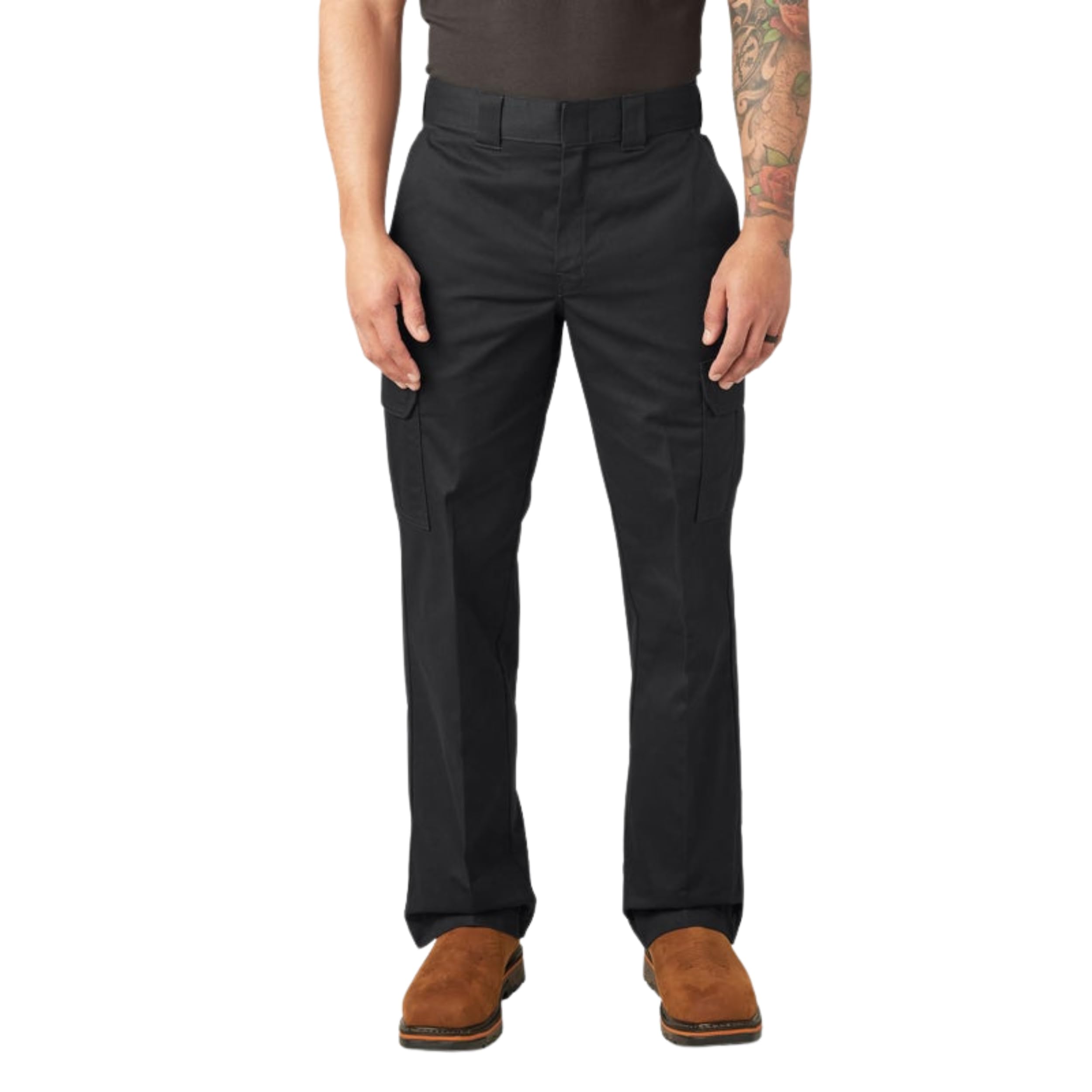 Dickies, Men's, Cargo Work Pant Relaxed, Black, 32W / 34L