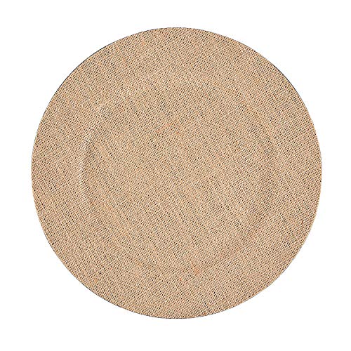 Round Burlap Chargers (Set of 6 Place mats) Wedding and Home Decor