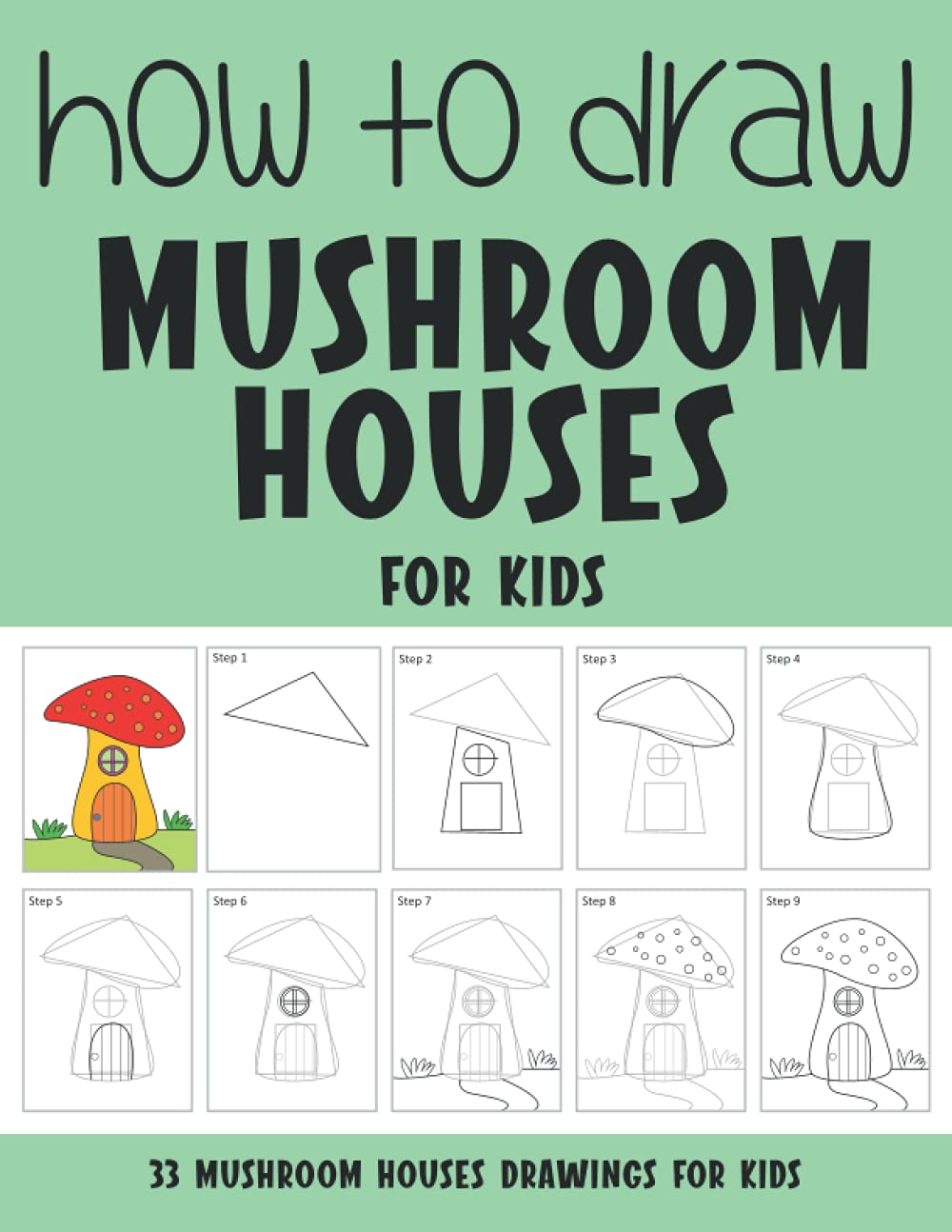 How to Draw Mushroom Houses for Kids
