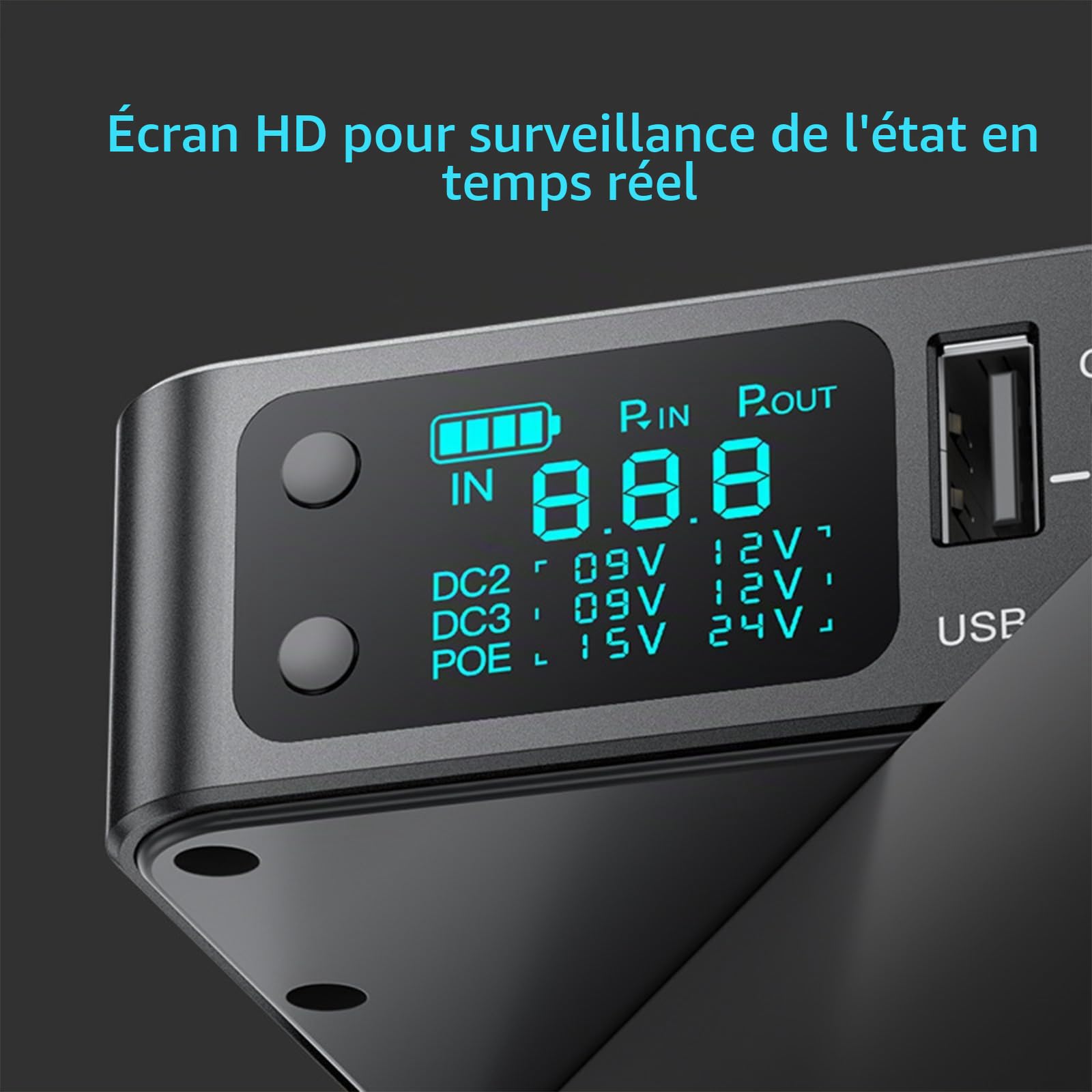 UPS Mini Onduleur 10400mAh(38Wh) Batterie de Secours pour Routeur/Modem DC 12V/2A, USB 5V/3.6A