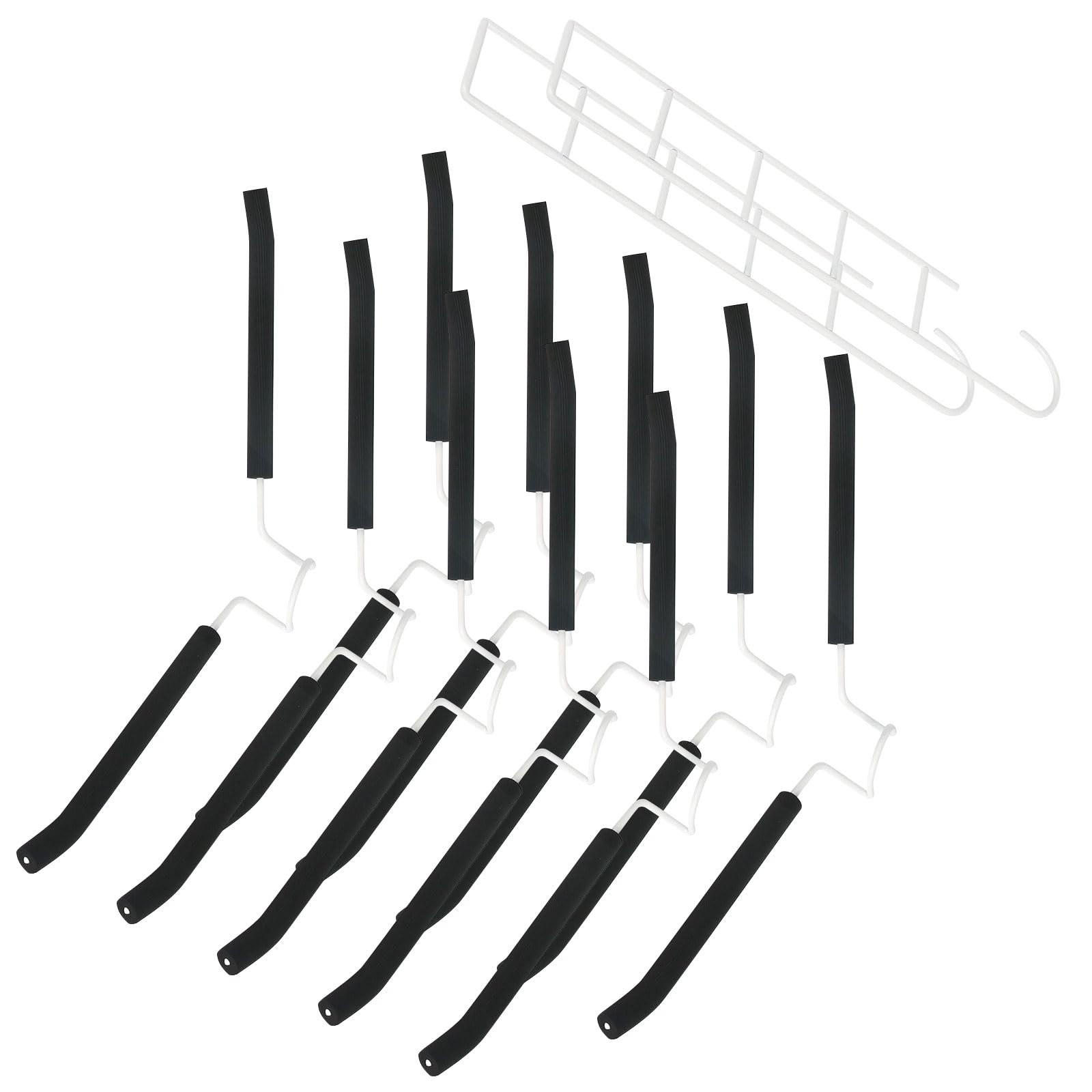 Ekoama Pack Of 2 Space Saving 5 Layer Clothes Hangers With EVA Foam Pads For Organized Wardrobe Storage