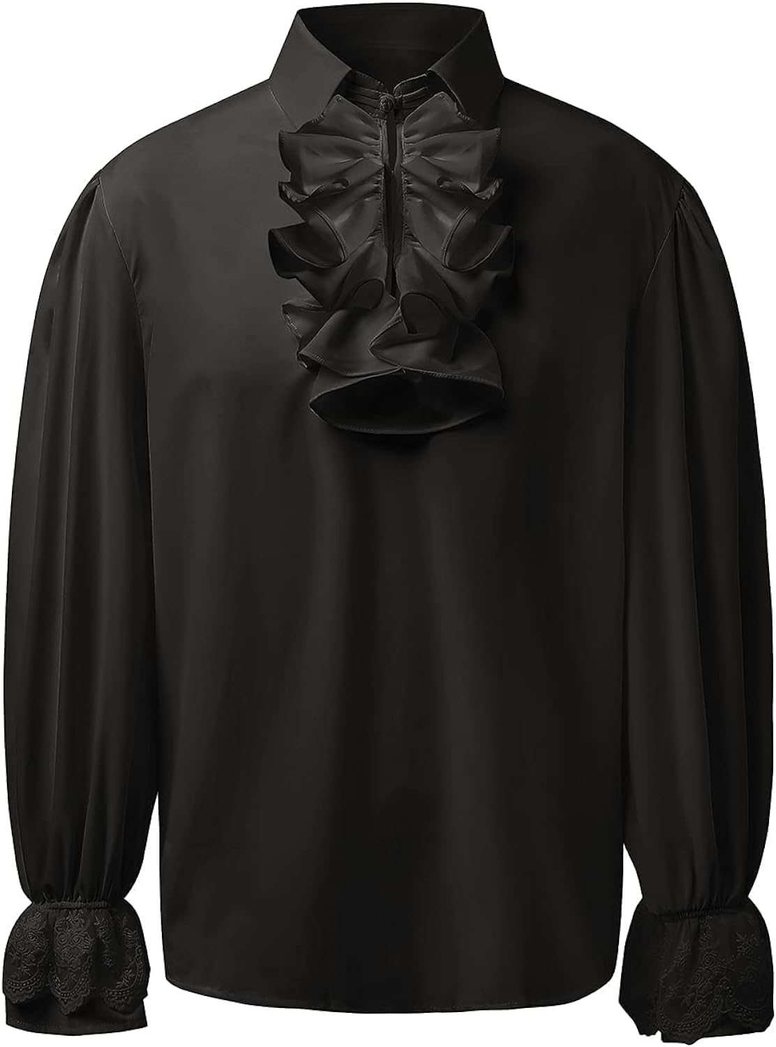 SMIFCAALOR Mens Pirate Shirt Steampunk Victorian Cosplay Shirts Medieval Costume Renaissance Halloween Costume Tops