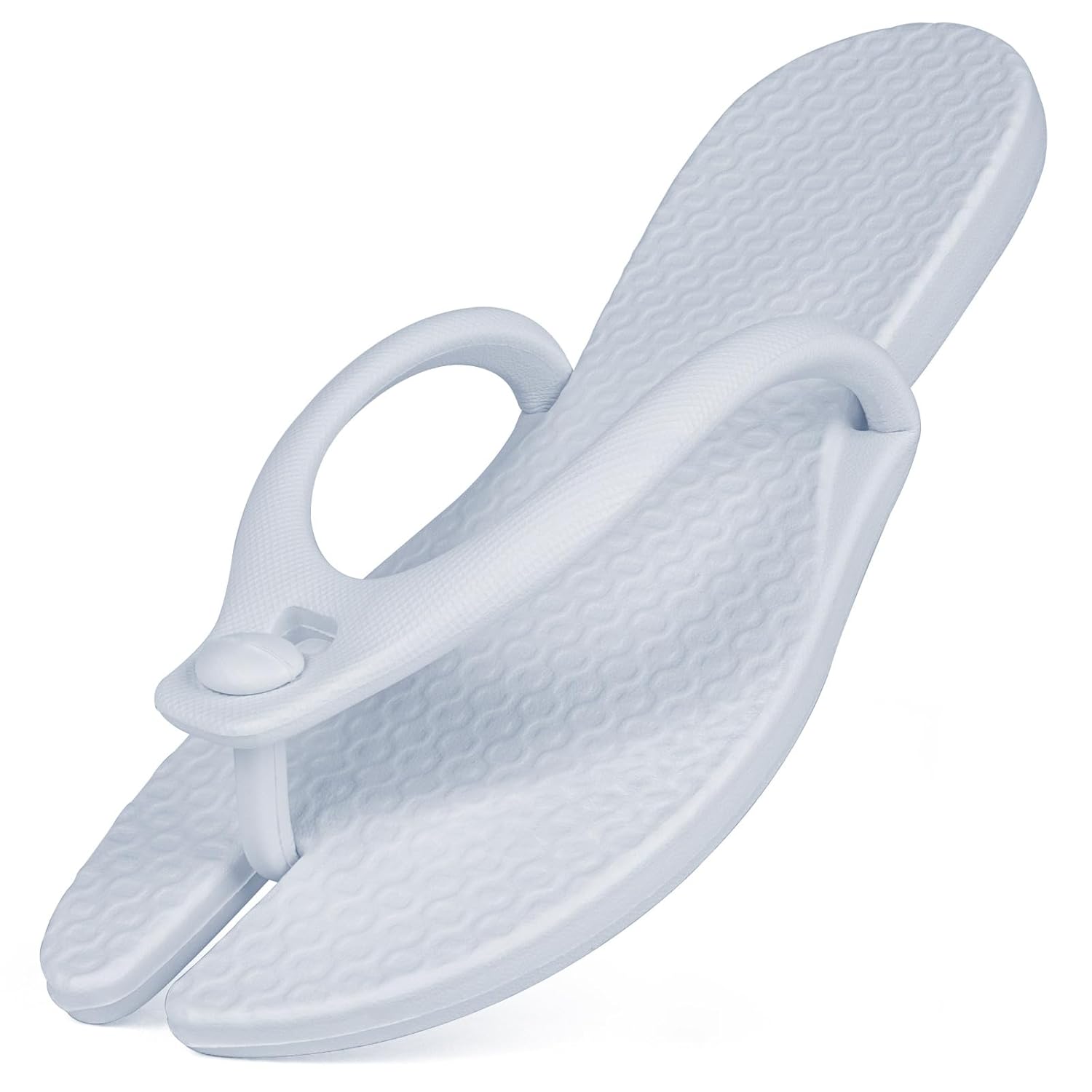 Foldable Flip-Flop Travel Slippers Shower Shoes Slides Summer Camp Sandals Soft Comfy Non-Slip Quick Dry House Bathroom Gym