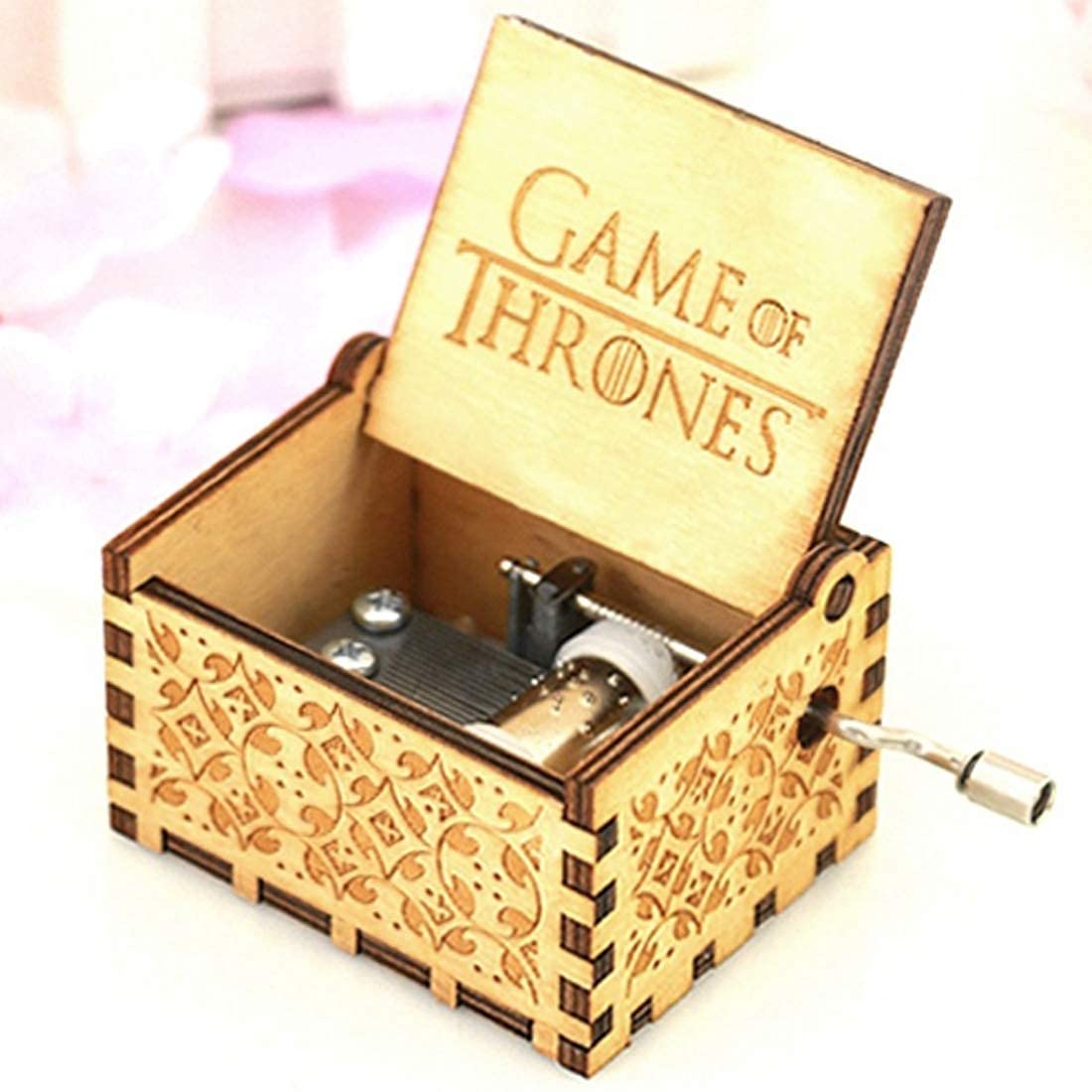 Zesta Game of Thrones Musical Box Birthday Gift | Music Crank Collectible for Girlfriend, Boyfriend, Husband, Wife | Unique Musical Gifts for Music Lovers | Vintage Wooden Mini Box