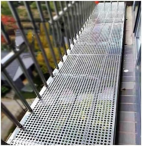 Generisch Lochblech aus Edelstahl 304 – 37 x 120 cm, robuste Balkonabtrennung, ideal für Belüftung und ästhetisches Design, perfekt für Haus und Garten
