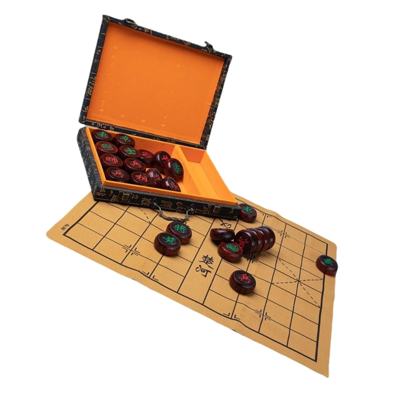 Abaodam Chinesisches Schachset und Praktischer Oberfläche mit Klarer Linienprägung Traditionelles Brettspiel für Erwachsene und Indoor Sowie Outdoor Nutzung