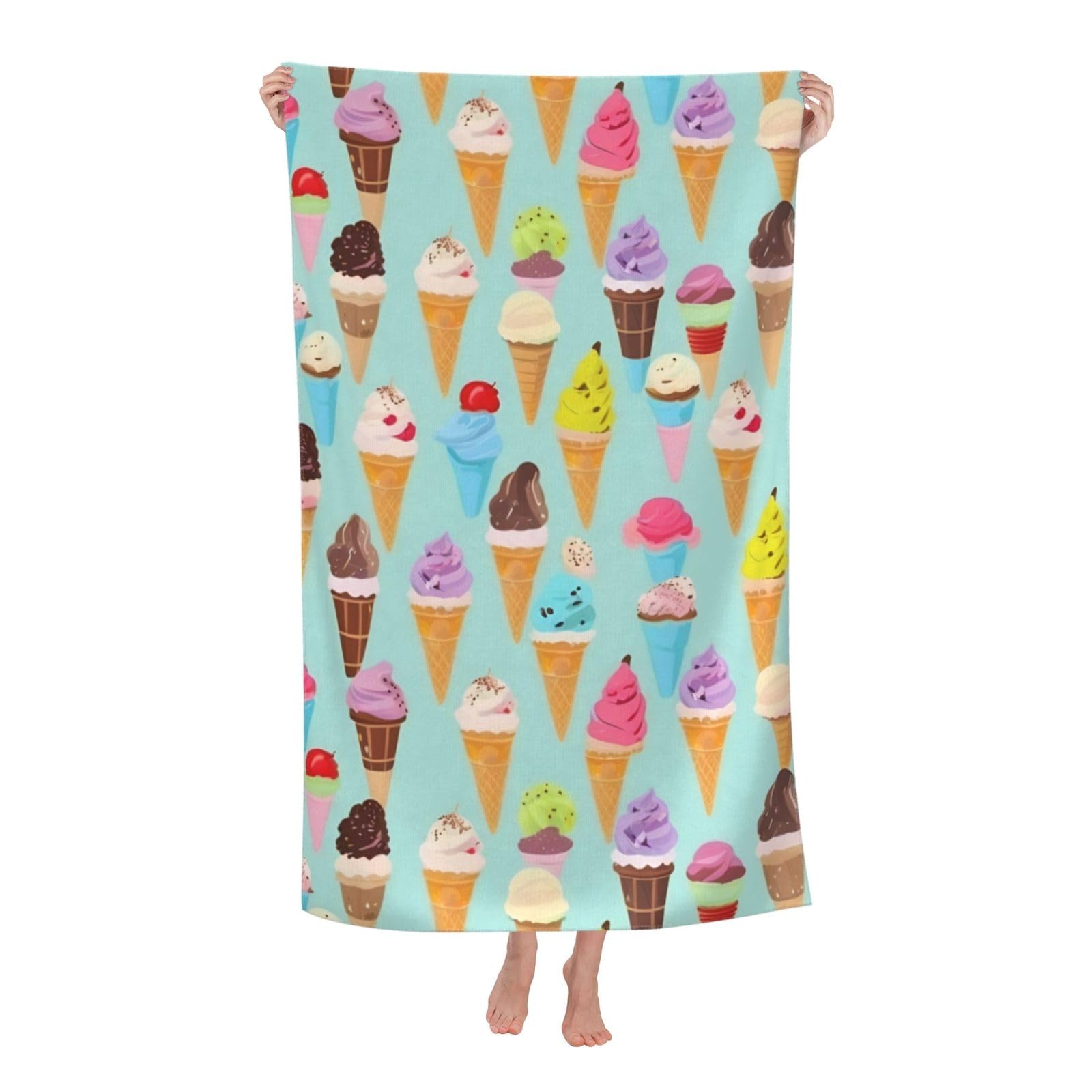 Pojknbv White 531566911025075584 Print Oversized Adult Beach Towel Quick-Dry Comfortable Lightweight Travel Pool Camping