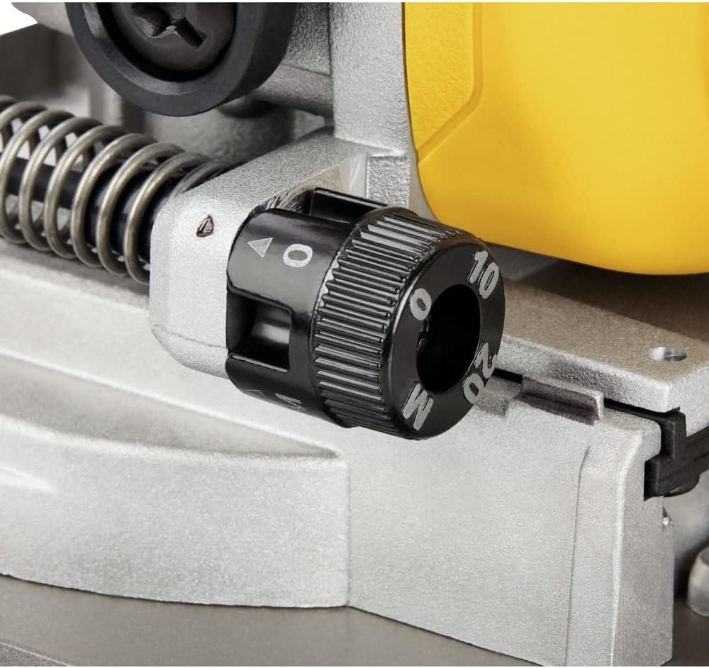 Close-up of DEWALT Biscuit Joiner's Depth Adjustment