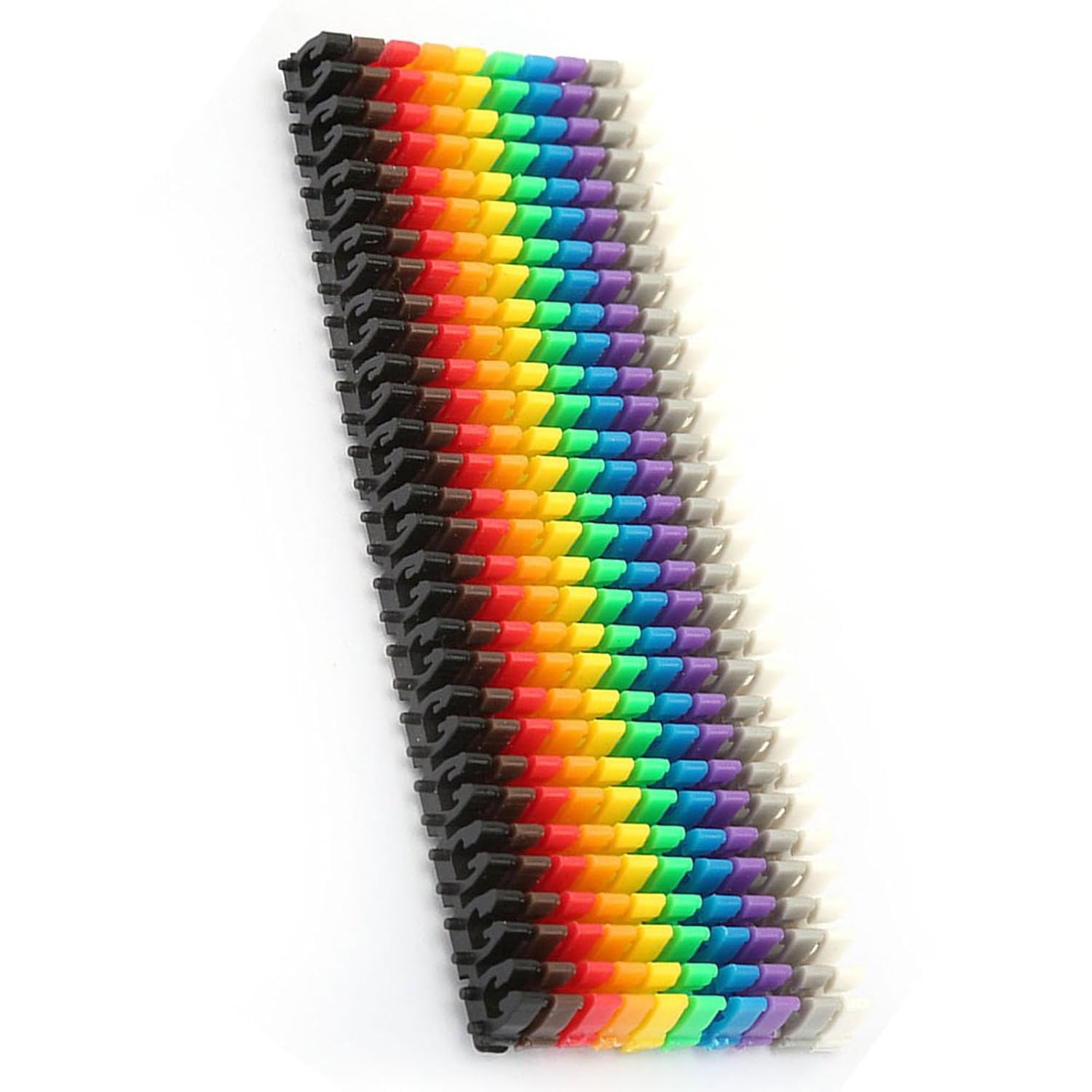 Respicefinem ワイヤーマーカー 色分けされたデジタルナンバーチューブケーブルマーカー プラスチッククリップオンデジタルワ