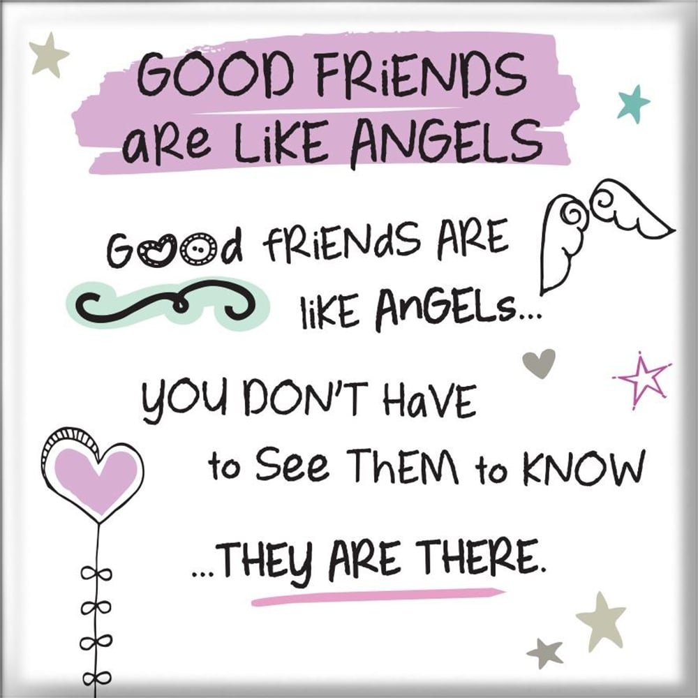 Wpl Inspired Words Magnet - Good Friends Are Like Angels