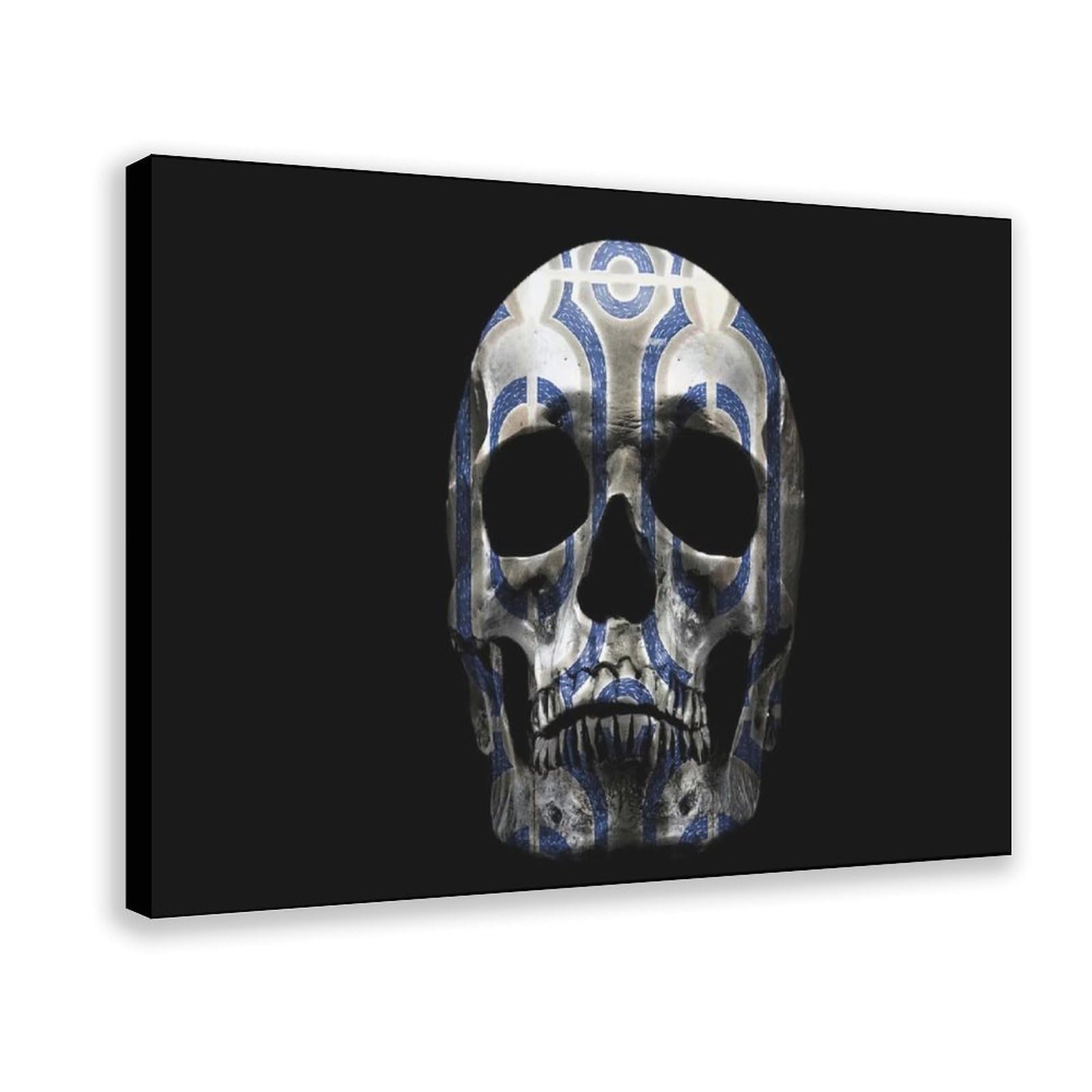 Bareronor Human Skull Poster Canvas Poster Bedroom Decor Landscape Office Room Decor Gift 24" L X 36" W