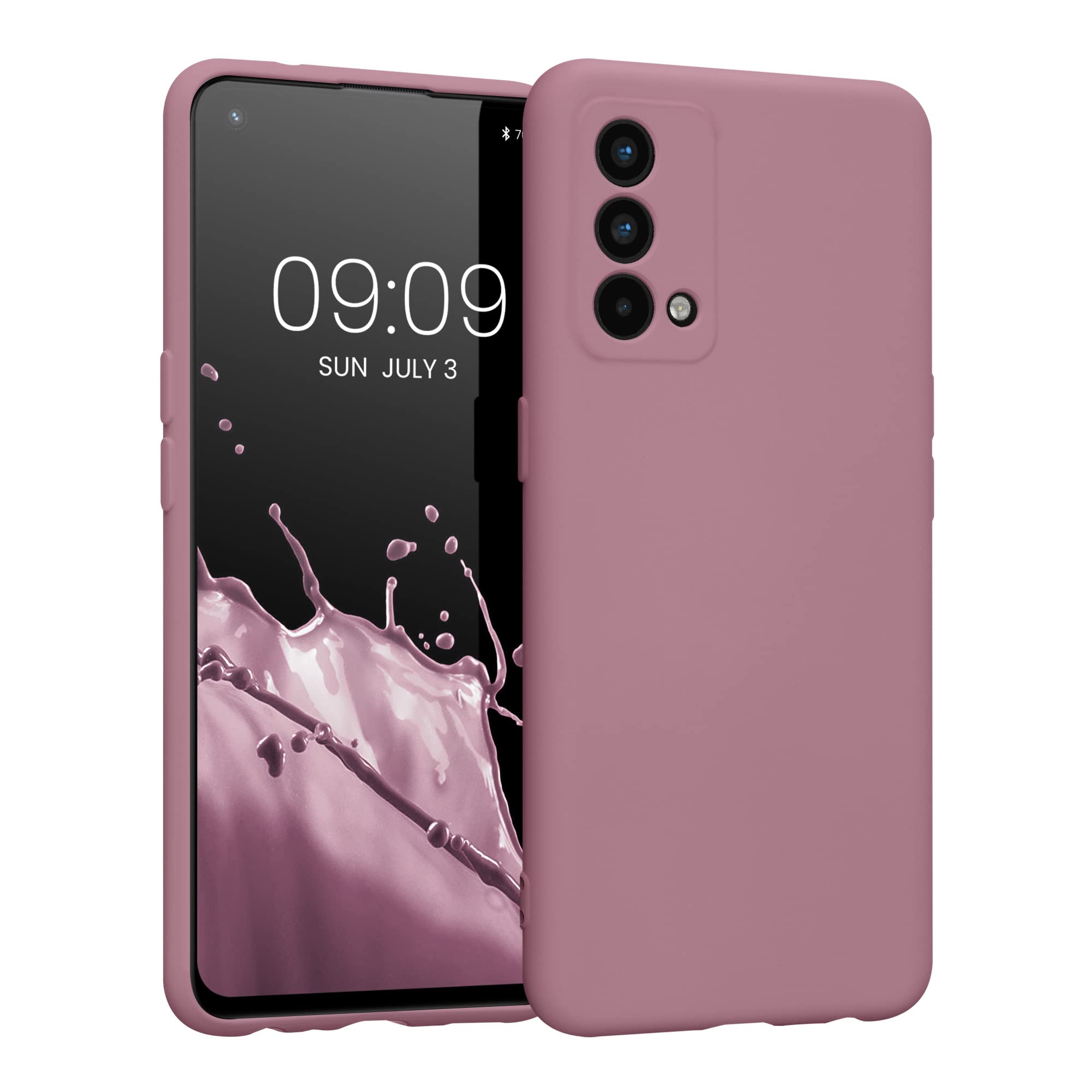 kwmobile Case Compatible with Realme GT Master Edition Case - Protective Slim TPU Cover with Soft Matte Finish - Dark Rose