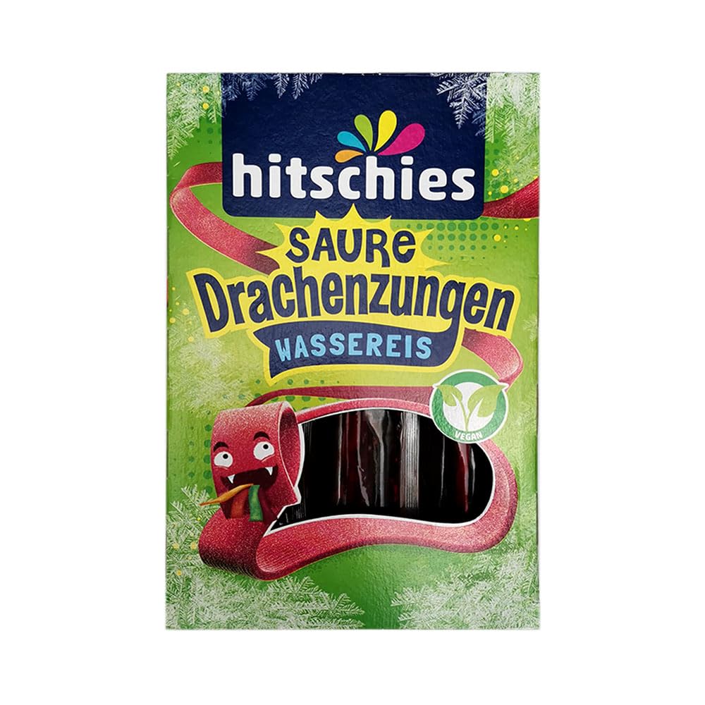Hitschies - Helado de agua con lenguas de dragón agrio, 10 x 40 ml