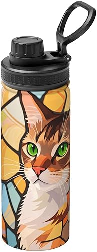 Little Cat Insulated Stainless Steel Kettle  Print Funny Water Bottle Insulated  Ideal for Sports and Travel