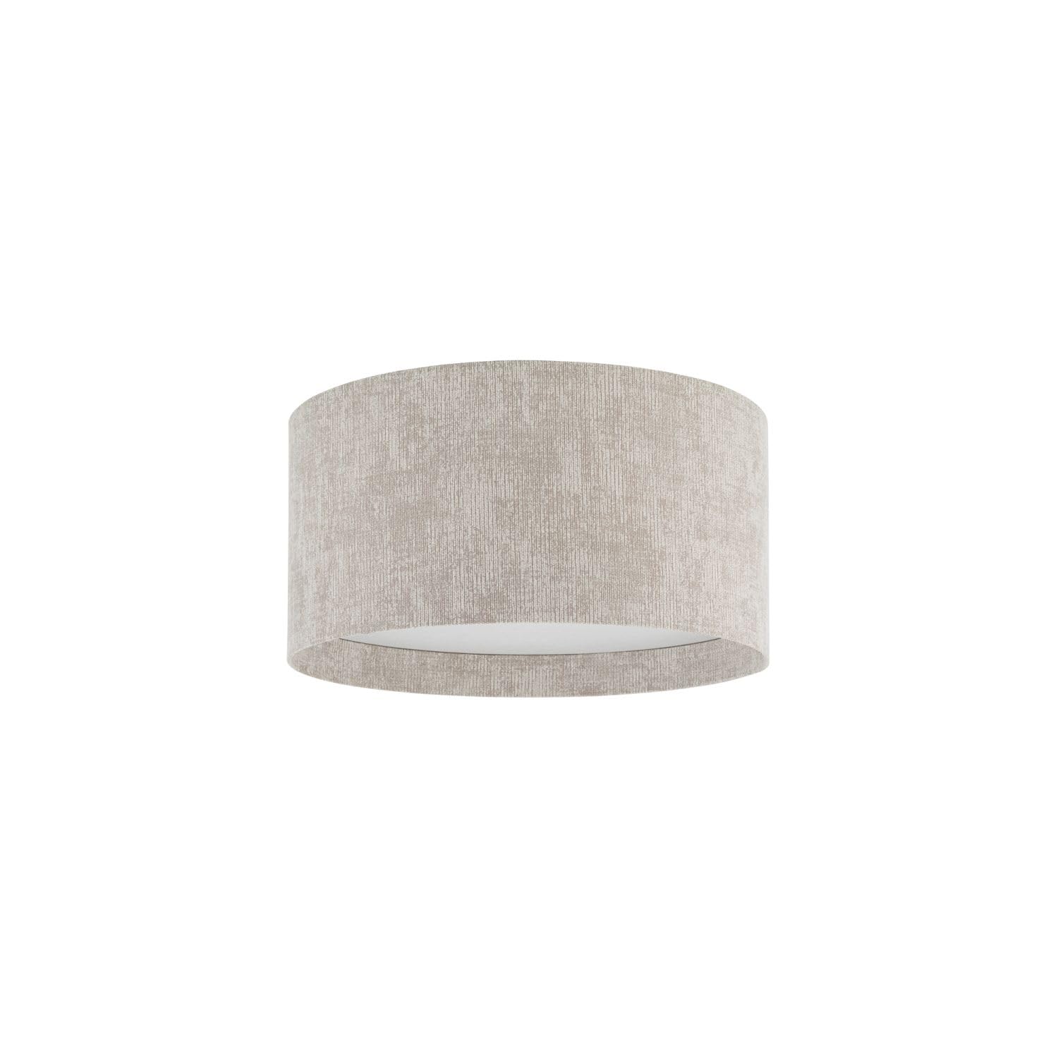 Licht-Erlebnisse Deckenleuchte Beige Stoff Modern Wohnzimmer Esszimmer Schlafzimmer E27 rund blendarm gemütlich B:35 cm Deckenlampe Stoffschirm