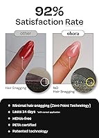 Vista 3 de ohora - Tiras de uñas de gel semicuradas (N Silver Chrome), blancas, metálicas, para cualquier lámpara de uñas UV/LED, larga duración, con 2