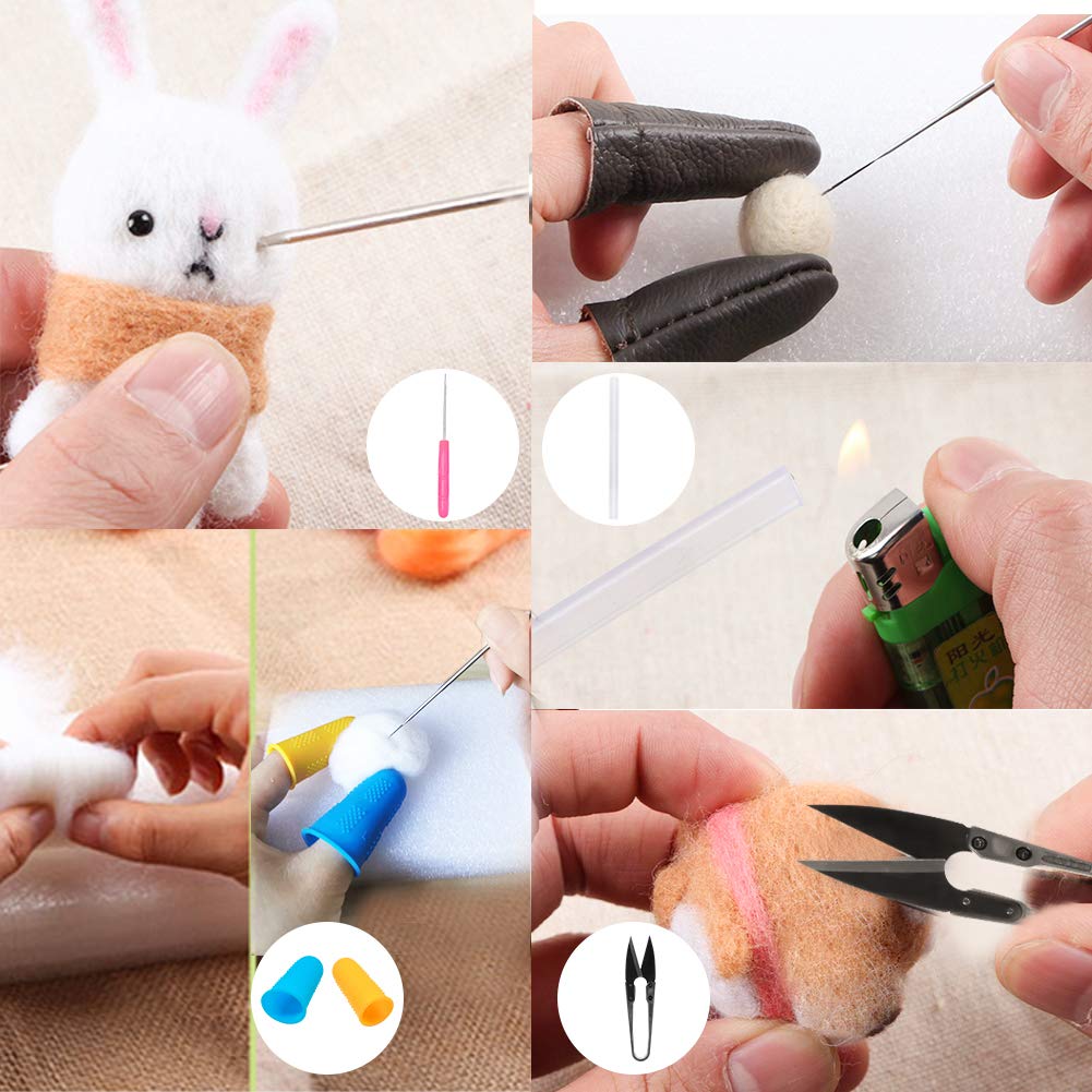 Kit Feutrage à L'aiguille Halloween - Lapin & Citrouille - Pour Débutants, Neuf