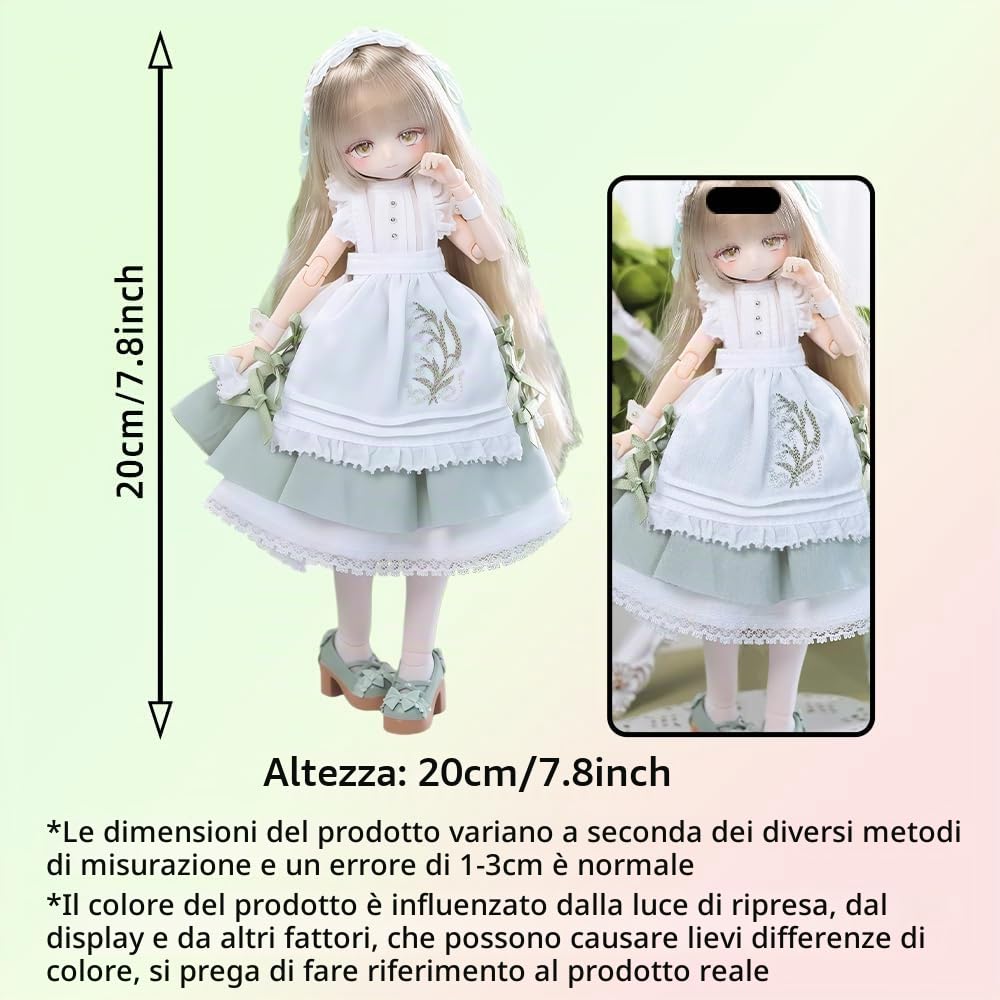 niannyyhouse 1/8 BJD Bambola Articolata, Collezione Non Detta Serie Ragazza, con Abiti, Figura da Collezione per Vestire, Scatola Singola (Sussurri del Mughetto - 1PZ)