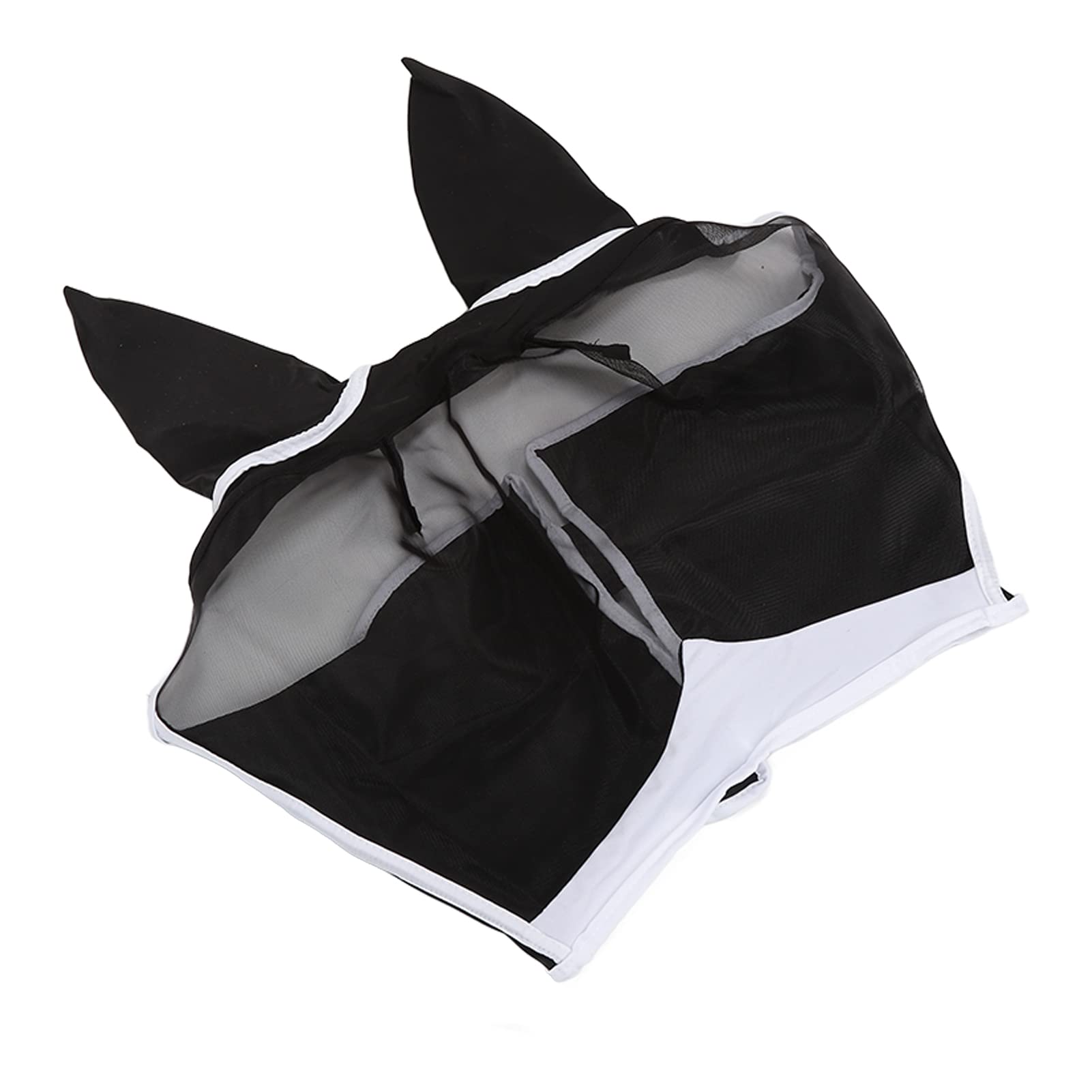 fannay Horse Fly Face Cover, Horse Fly Mask Mesh Design Detachable Breathable with Hook and for Horse for Outdoor (L)