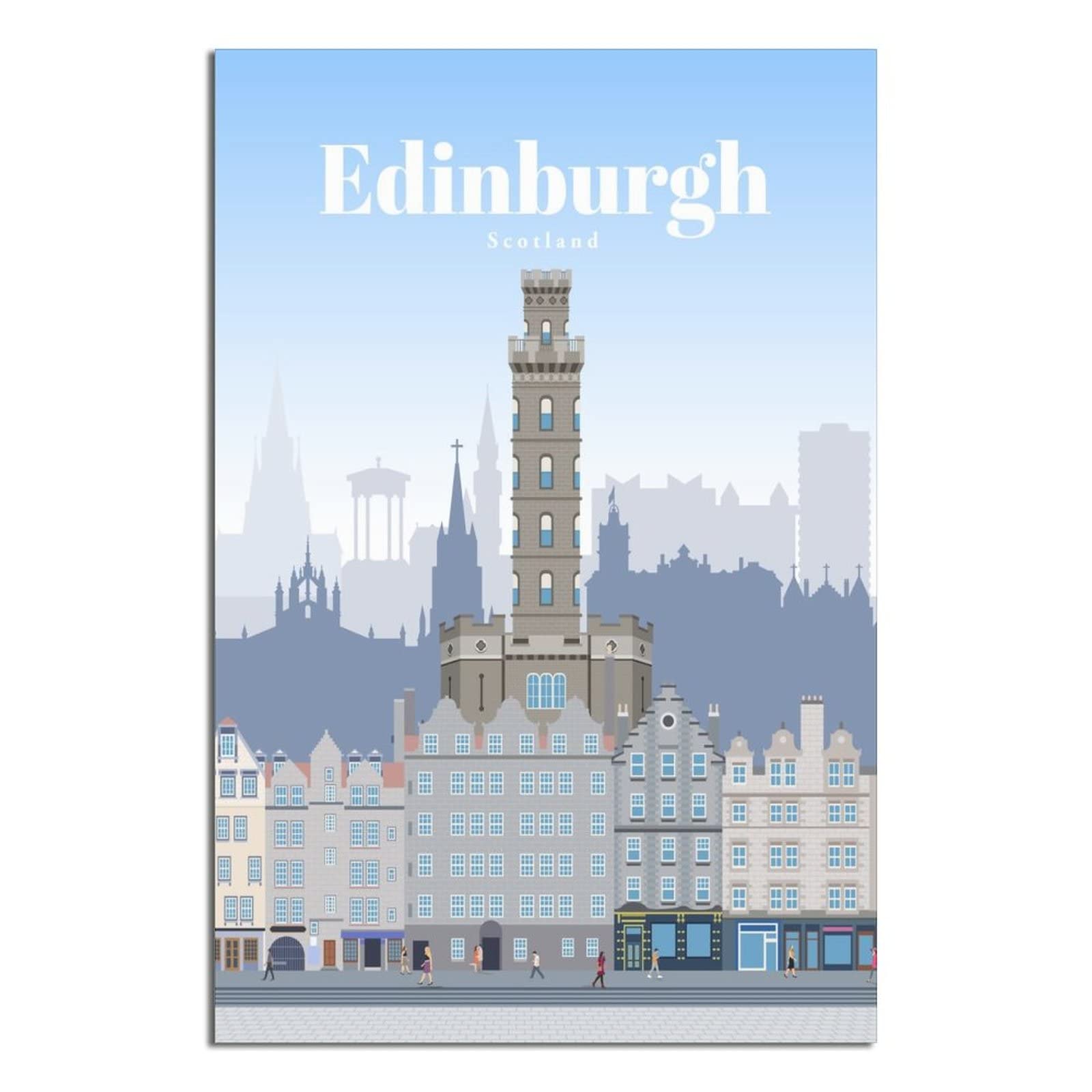 Affiche Vintage Édimbourg Écosse – Impression Sur Toile 20x30 Cm, Décoration Murale Voyage Authentique Pour Salon Ou Chambre