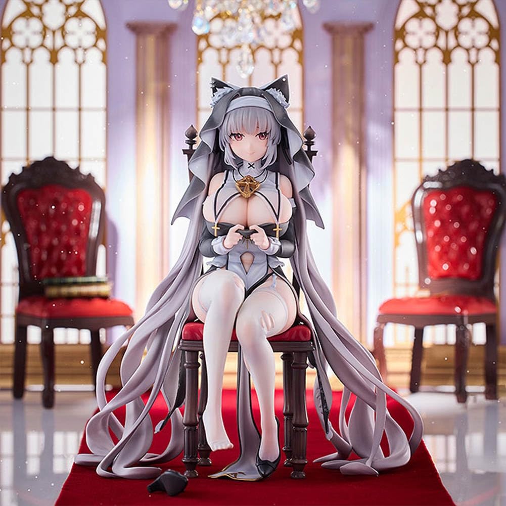Figura de anime Alvina-chan ilustración manga monja figura 21 cm