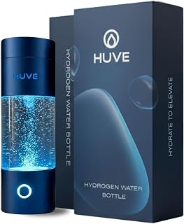 HUVE Perform Hydrogen Water Bottle – 3rd-Party Certified, up to 6 PPM (6000ppb) H2, Portable, BPA-Free Tritan, USB-C. Boosts Hydration, Energy & Recovery. Best Hydrogen Water Bottle. (Cobalt Blue)