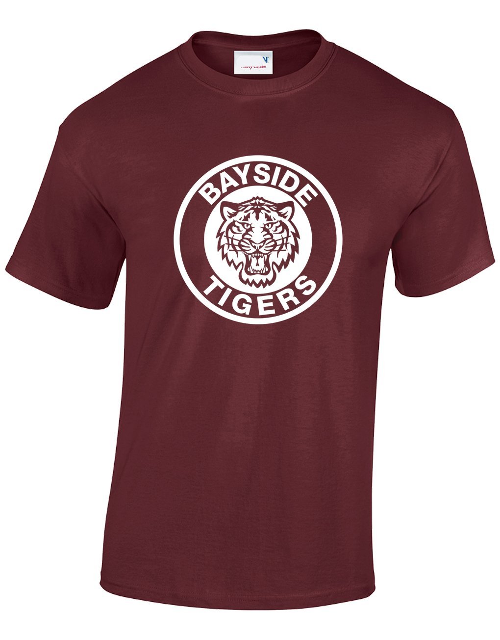 Crown Designs Men's Maroon Bayside Tigers Emblem Comedy Tv Show Inspired For & Teenagers T-Shirts Tops - /Medium