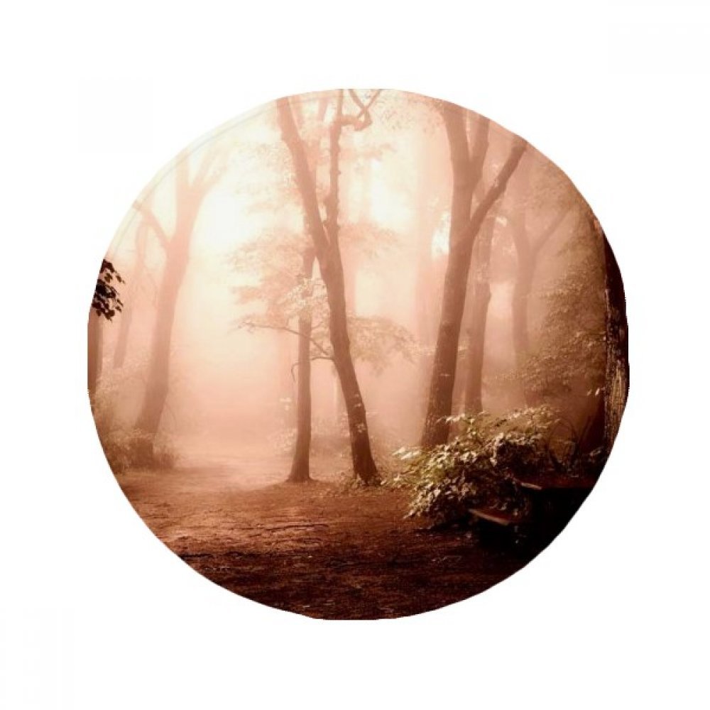Cadeau tapis de sol rond paysage nature multicolore 50cm