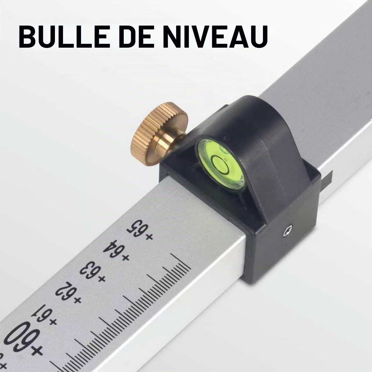 Tige de qualité laser, niveau laser adapté pour tige rotative de niveau laser avec verrouillage rapide tige en aluminium à mesurer