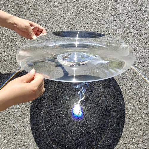 Image of Fresnel Lens Large, Diameter 400mm(15.74 inch), Focal Length 240mm(9.44 inch), Solar Death ray for Physics Classroom, Magnifiying Sheet Fire Starter for Solar Heating, Solar Oven, Acrylic Lens (not Glass)
