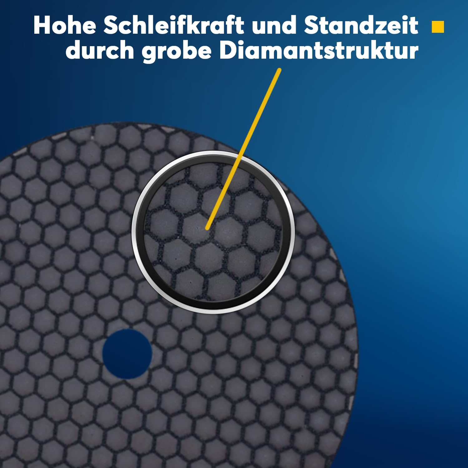 EDW Profi Diamant-Schleifpad für Trockenschliff, D = 230 mm, Körnung Polierer, Klettaufnahme, für Naturstein, Kunststein, Granit, Marmor, Glas, Keramik oder Fliesen