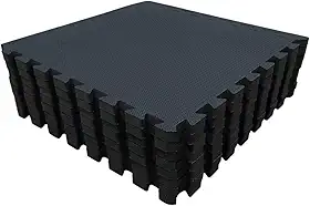 Tatame EVA Preto Conjunto com 8 Unidades 50cm x 50cm x 2cm