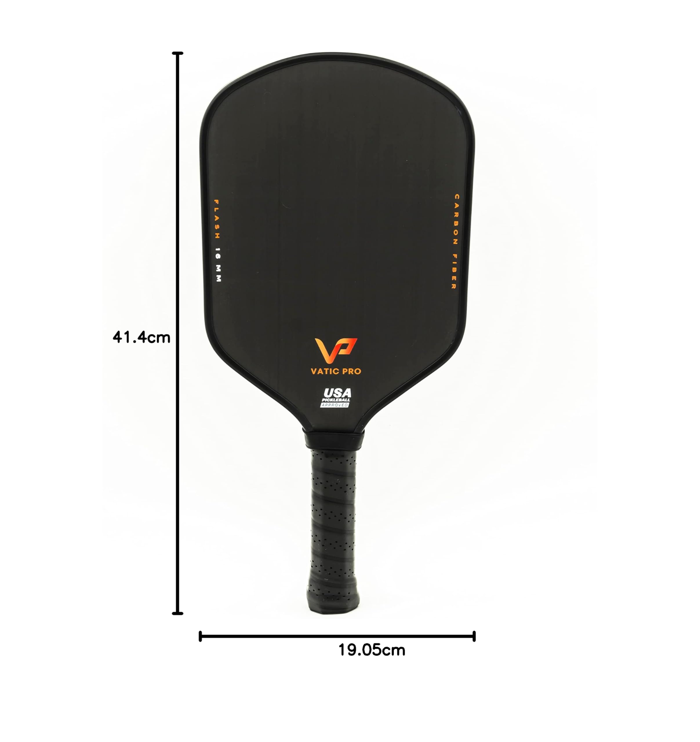 Vatic Pro Fibre de Carbone 16 mm – Thermoformée avec parois injectées de Mousse – Comprend Une Housse de pagaie