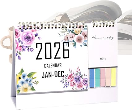 2026 Desk Calendar 12 Months To-Do List Monthly Planner Thick Paper